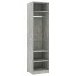 vidaXL Armario de madera contrachapada gris hormigón 50x50x200 cm vidaXL Armario de madera contrachapada gris hormigón 50x50x200 cm