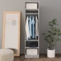 vidaXL Armario de madera contrachapada gris hormigón 50x50x200 cm vidaXL Armario de madera contrachapada gris hormigón 50x50x200 cm