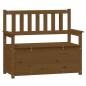 vidaXL Banco de madera maciza pino marrón miel 112,5x51,5x96,5 cm vidaXL Banco de madera maciza pino marrón miel 112,5x51,5x96,5 cm