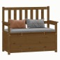 vidaXL Banco de madera maciza pino marrón miel 112,5x51,5x96,5 cm vidaXL Banco de madera maciza pino marrón miel 112,5x51,5x96,5 cm