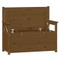 vidaXL Banco de madera maciza pino marrón miel 112,5x51,5x96,5 cm vidaXL Banco de madera maciza pino marrón miel 112,5x51,5x96,5 cm