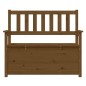 vidaXL Banco de madera maciza pino marrón miel 112,5x51,5x96,5 cm vidaXL Banco de madera maciza pino marrón miel 112,5x51,5x96,5 cm