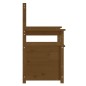 vidaXL Banco de madera maciza pino marrón miel 112,5x51,5x96,5 cm vidaXL Banco de madera maciza pino marrón miel 112,5x51,5x96,5 cm