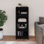 vidaXL Estantería madera maciza de pino negra 50 x 35 x 125,5 cm vidaXL Estantería madera maciza de pino negra 50 x 35 x 125,5 cm