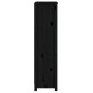 vidaXL Estantería madera maciza de pino negra 50 x 35 x 125,5 cm vidaXL Estantería madera maciza de pino negra 50 x 35 x 125,5 cm