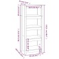 vidaXL Estantería madera maciza de pino negra 50 x 35 x 125,5 cm vidaXL Estantería madera maciza de pino negra 50 x 35 x 125,5 cm