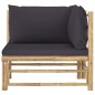 vidaXL Set de muebles de jardín 2 piezas bambú y cojines gris oscuro vidaXL Set de muebles de jardín 2 piezas bambú y cojines gris oscuro