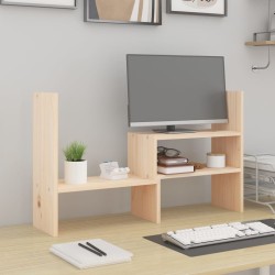 vidaXL Soporte para monitor madera maciza de pino (39-72)x17x43 cm