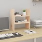 vidaXL Soporte para monitor madera maciza de pino (39-72)x17x43 cm vidaXL Soporte para monitor madera maciza de pino (39-72)x17x43 cm