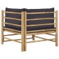 vidaXL Set de muebles de jardín 2 piezas bambú y cojines gris oscuro vidaXL Set de muebles de jardín 2 piezas bambú y cojines gris oscuro