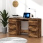 vidaXL Escritorio madera contrachapada roble ahumado 140x50x77 cm vidaXL Escritorio madera contrachapada roble ahumado 140x50x77 cm