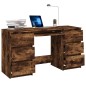 vidaXL Escritorio madera contrachapada roble ahumado 140x50x77 cm vidaXL Escritorio madera contrachapada roble ahumado 140x50x77 cm