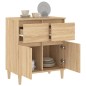 vidaXL Aparador de madera contrachapada roble Sonoma 60x35x70 cm vidaXL Aparador de madera contrachapada roble Sonoma 60x35x70 cm