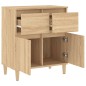 vidaXL Aparador de madera contrachapada roble Sonoma 60x35x70 cm vidaXL Aparador de madera contrachapada roble Sonoma 60x35x70 cm