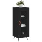 vidaXL Aparador de madera contrachapada negro 34,5x34x90 cm vidaXL Aparador de madera contrachapada negro 34,5x34x90 cm