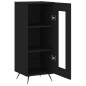 vidaXL Aparador de madera contrachapada negro 34,5x34x90 cm vidaXL Aparador de madera contrachapada negro 34,5x34x90 cm