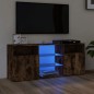 vidaXL Mueble de TV con luces LED roble ahumado 120x30x50 cm vidaXL Mueble de TV con luces LED roble ahumado 120x30x50 cm