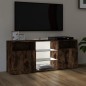 vidaXL Mueble de TV con luces LED roble ahumado 120x30x50 cm vidaXL Mueble de TV con luces LED roble ahumado 120x30x50 cm