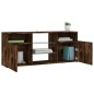 vidaXL Mueble de TV con luces LED roble ahumado 120x30x50 cm vidaXL Mueble de TV con luces LED roble ahumado 120x30x50 cm