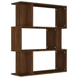 vidaXL Estantería/Biombo madera contrachapada marrón roble 80x24x96 cm