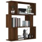 vidaXL Estantería/Biombo madera contrachapada marrón roble 80x24x96 cm