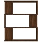 vidaXL Estantería/Biombo madera contrachapada marrón roble 80x24x96 cm