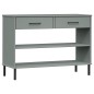 vidaXL Armario consola patas de metal madera maciza pino gris OSLO vidaXL Armario consola patas de metal madera maciza pino gris OSLO