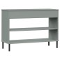vidaXL Armario consola patas de metal madera maciza pino gris OSLO vidaXL Armario consola patas de metal madera maciza pino gris OSLO