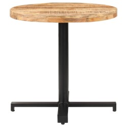 vidaXL Mesa de bistró redonda madera de mango rugosa Ø80x75 cm