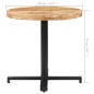 vidaXL Mesa de bistró redonda madera de mango rugosa Ø80x75 cm vidaXL Mesa de bistró redonda madera de mango rugosa Ø80x75 cm