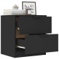 vidaXL Mesita de noche madera contrachapada color negro
