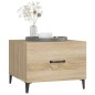 vidaXL Mesa de centro con patas de metal 2 uds roble Sonoma 50x50x40cm vidaXL Mesa de centro con patas de metal 2 uds roble Sonoma 50x50x40cm