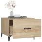 vidaXL Mesa de centro con patas de metal 2 uds roble Sonoma 50x50x40cm vidaXL Mesa de centro con patas de metal 2 uds roble Sonoma 50x50x40cm
