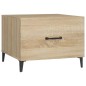 vidaXL Mesa de centro con patas de metal 2 uds roble Sonoma 50x50x40cm vidaXL Mesa de centro con patas de metal 2 uds roble Sonoma 50x50x40cm