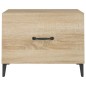 vidaXL Mesa de centro con patas de metal 2 uds roble Sonoma 50x50x40cm vidaXL Mesa de centro con patas de metal 2 uds roble Sonoma 50x50x40cm