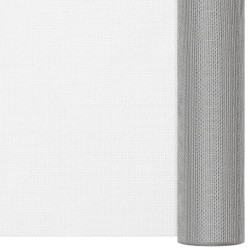 vidaXL Malla mosquitera de acero inoxidable plateada 60x2000 cm