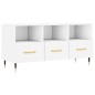 vidaXL Mueble de TV madera de ingeniería blanco 102x36x50 cm vidaXL Mueble de TV madera de ingeniería blanco 102x36x50 cm