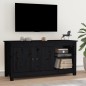 vidaXL Mueble de TV de madera maciza de pino negro 103x36,5x52 cm