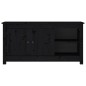 vidaXL Mueble de TV de madera maciza de pino negro 103x36,5x52 cm