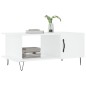 vidaXL Mesa de centro madera contrachapada blanco 90x50x40 cm vidaXL Mesa de centro madera contrachapada blanco 90x50x40 cm