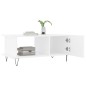 vidaXL Mesa de centro madera contrachapada blanco 90x50x40 cm vidaXL Mesa de centro madera contrachapada blanco 90x50x40 cm