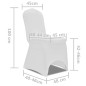 vidaXL Funda de silla elástica 4 unidades blanca vidaXL Funda de silla elástica 4 unidades blanca