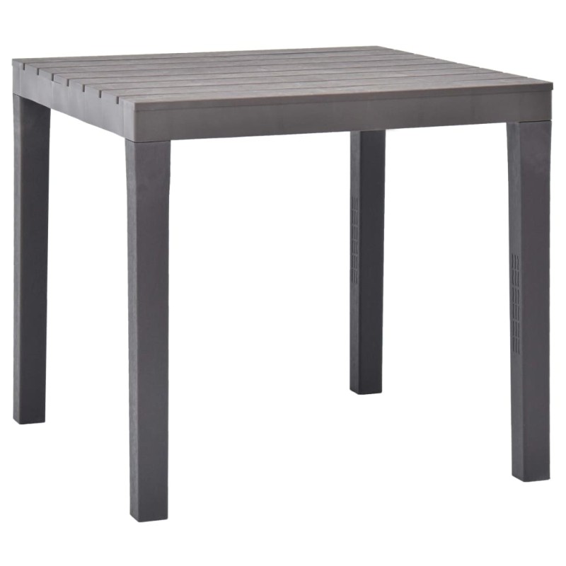 vidaXL Mesa de jardín de plástico color moca 78x78x72 cm vidaXL Mesa de jardín de plástico color moca 78x78x72 cm