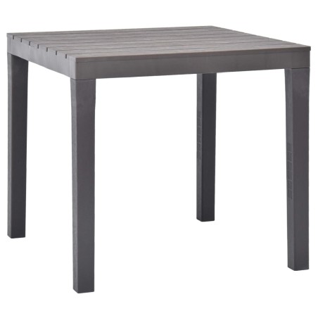 vidaXL Mesa de jardín de plástico color moca 78x78x72 cm