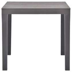 vidaXL Mesa de jardín de plástico color moca 78x78x72 cm