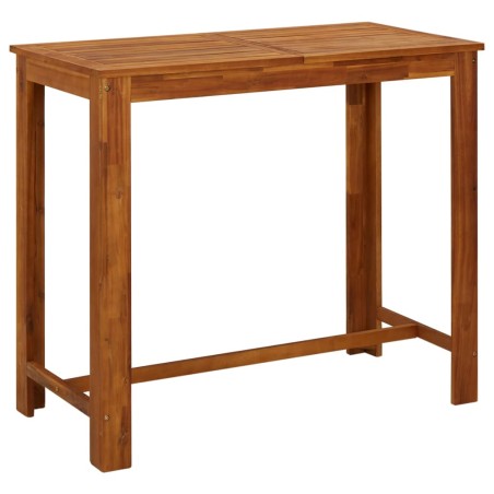 vidaXL Mesa de bar de madera de acacia maciza 120x60x105 cm  