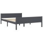 vidaXL Estructura de cama de madera maciza de pino gris 160x200 cm vidaXL Estructura de cama de madera maciza de pino gris 160x200 cm