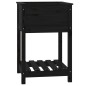 vidaXL Jardinera con estante madera maciza de pino negro 54x54x81 cm vidaXL Jardinera con estante madera maciza de pino negro 54x54x81 cm