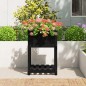 vidaXL Jardinera con estante madera maciza de pino negro 54x54x81 cm vidaXL Jardinera con estante madera maciza de pino negro 54x54x81 cm