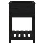 vidaXL Jardinera con estante madera maciza de pino negro 54x54x81 cm vidaXL Jardinera con estante madera maciza de pino negro 54x54x81 cm